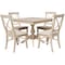 International Concepts 36 in. x 36 in. Square Top Pedestal Table  With 4 Dining Chairs Set of 5 K-3636TP-11B-C613-4 - alternate 1